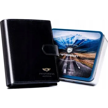 Peněženka Peterson pánská peněženka z pravé kůže černá - muž