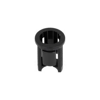 Objímka pro LED 5mm jednodílné černá UL94V-2 L 9,8mm