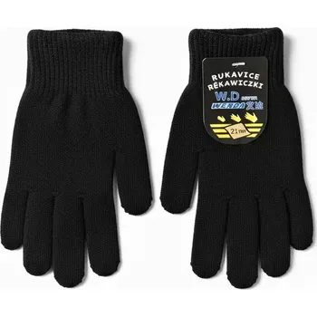 Rukavice Černé rukavice W.D Super Wenda STM2010, unisex, velikost 21 cm (rukavice | rukavice černé | pletené rukavice | unisex rukavice | zimní rukavice | rukavice 21 cm | akrylové rukavice | elastické rukavice | rukavice W.D | rukavice Super Wenda | rukavice)