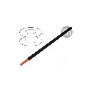 elektrický kabel Vodič FlexiStrom lanko Cu 25mm2 černá PVC 1,5kV 50m 129A