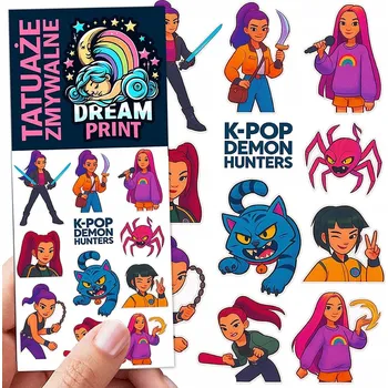 Tetování Filmové a herní tetování, dětské tetovačky, vodní smývatelné tetování na narozeniny, Dárek, upomínka, dočasné tetování pro děti, originální, opakovaně použitelné, Spousta Vzorů