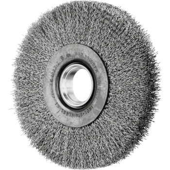 Brusný kotouč Pferd 43701116 | Rotační kartáč široký, univerzální, zvlněný drát POS RBU 12520/14 INOX 0,30