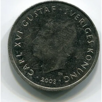 ŠVÉDSKO. 1 krona 2003.