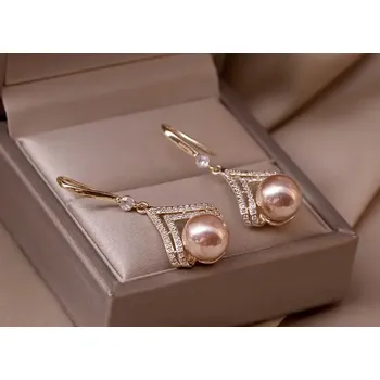 Náušnice Visací náušnice s perlou