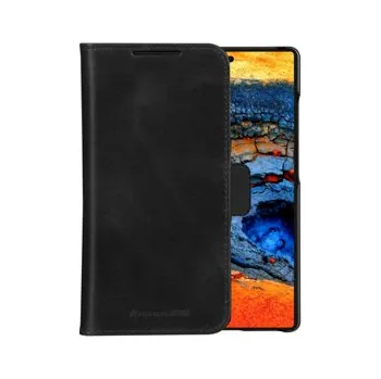 Pouzdro na mobilní telefon dbramante1928 Lynge - Pouzdro s klopou pro mobilní telefon - kuže full-grain - cerná - pro Samsung Galaxy S25 Ultra