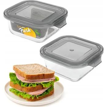 Dóza na potraviny Žáruvzdorná skleněná nádoba čtvercová 520 ml