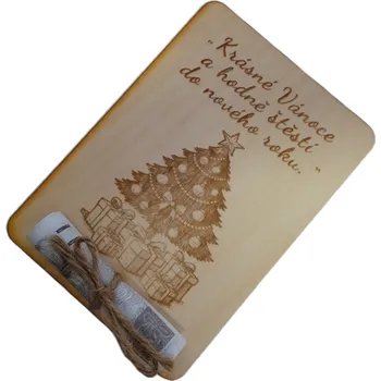 Dary dřeva Dřevěná vánoční karta