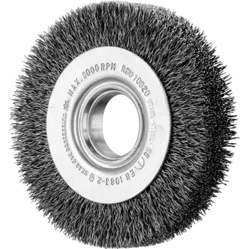 Brusný kotouč Pferd 43701105 | Rotační kartáč široký, univerzální, zvlněný drát POS RBU 10020/14,0 ST 0,30