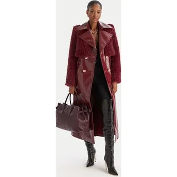 Dámský kabát Babylon Kabát pro přechodné období S00772 Bordó Regular Fit 40
