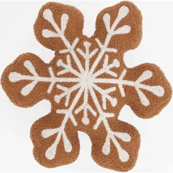 Dekorativní polštářek Vánoční polštářek - Perníček sněhová vločka