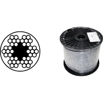 Lano lanko 4/5mm ocel PVC Zn DIN 3055 (6*7M-FC), 3495-45