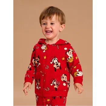 Chlapecká mikina Sinsay - Mikina na zip s&nbsp;kapucí Mickey Mouse - červená - 042FX-33X - 042FX-33X-104