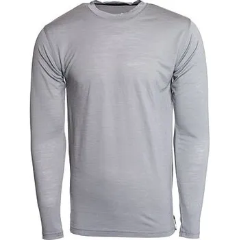 Dámské tričko Vlnka Pánské Merino tričko Woolee s dlouhým rukávem šedá velikost oblečení XXL