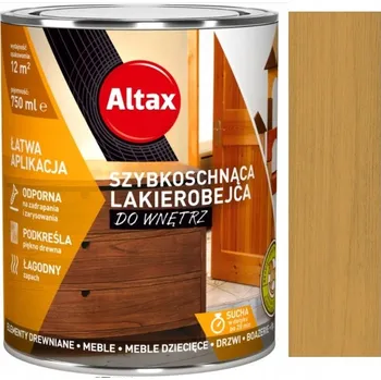 Lak na dřevo Vodou ředitelná lazura na dřevo Altax 0,75 l Dub