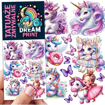 Odstranitelné tetování DOČASNÉ OMYVATELNÉ TETOVÁNÍ PRO DĚTI JEDNOROŽCI