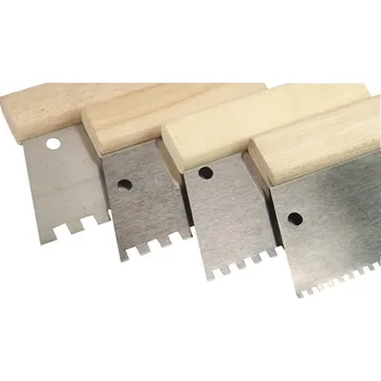 Malířská stěrka Stěrka ocelová zubatá E6 180 mm