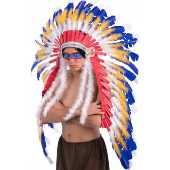 Čelenka Luxusní indiánská čelenka péřová Apač