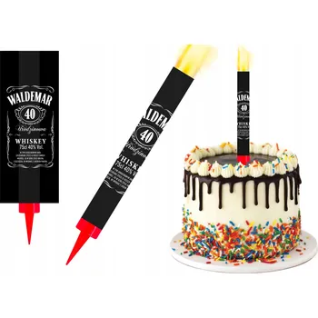 Dortová svíčka FONTÁNA DORTOVÁ SVÍČKA DORTOVÝ OHŇOSTROJ POKLADNA AUTO WHISKY DŽENTLMEN 40 50 30