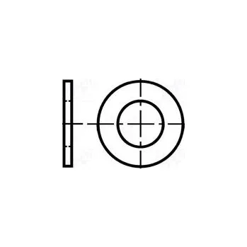 Matice Podložka kulatá M4 D=8mm h=0,8mm ocel Povlak zinek DIN 1440