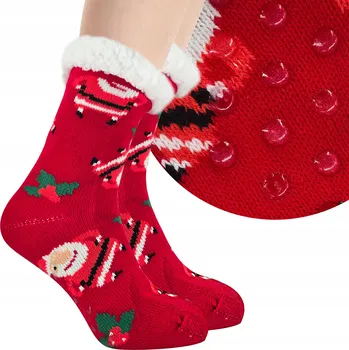 Dámské ponožky NETi Silné Vánoční Měkké Ponožky Dámské Zimní Teplé Domácí Ponožky s ABS