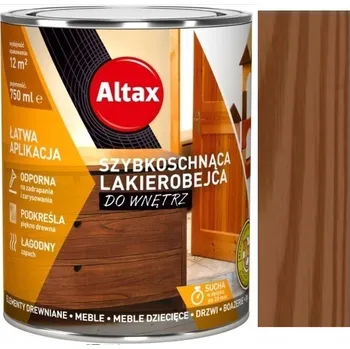 Lak na dřevo Lazura s lakem Altax vodou ředitelná 0,75 l Hnědá