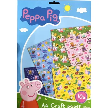 kreativní sada DEKORAČNÍ PAPÍR prasátko Pepa SADA ARCHŮ KREATIVNÍ TVOŘENÍ KARTON A4