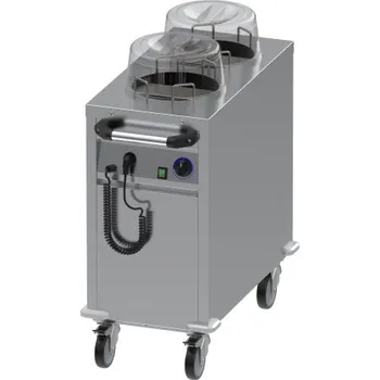 ALBA DME 2/270 Zásobník talířů vyhřívaný s menším průměrem a 2 šachtami