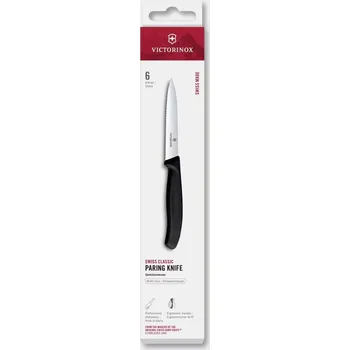 Kuchyňský nůž Victorinox - Sada kuchyňských nožů na zeleninu SWISS CLASSIC 10 cm 6 ks černá