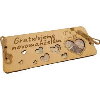 Obálka Dary dřeva Obálka na peníze- gratulace novomanželům