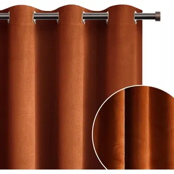 Obraz Závěs velurový rezavý na kroužcích 145 cm x 250 cm