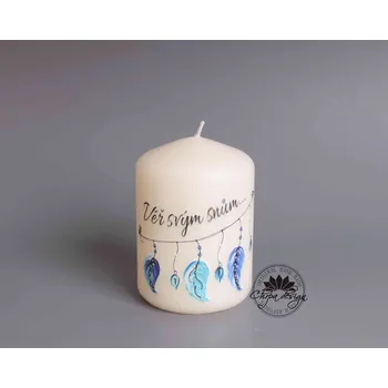 Svíčka Svíčka malá - Věř svým snům, modrá