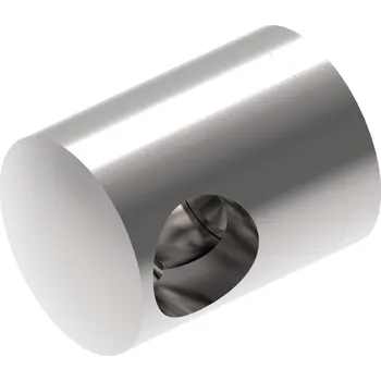 Zábradlí Hahn Steel Pravý koncový úchyt pro tyč O12,0 mm / pro profil (plochý povrch), nerezová ocel AISI 304 - brus