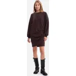 ELEGANTNÍ DÁMSKÉ ŽENSKÉ ŠATY ÚPLETOVÉ SE SKLADY HNĚDÉ 36/38 S/M