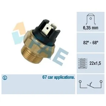 Ventilátor topení a klimatizace Teplotní spínač, větrák chladiče FAE 37350