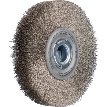 Brusný kotouč Pferd 43701266 | Rotační kartáč široký, univerzální, zvlněný drát POS RBU 20038/AK 32-2 INOX 0,30