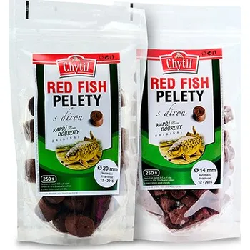 Chytil Red fish pelety s dírou 250 gr Průměr: 20 mm
