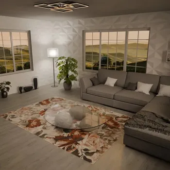 Koberec JUTEX Kusový koberec ARTE 14726 O10 oranžový BARVA: Oranžová, ROZMĚR: 80x150 cm