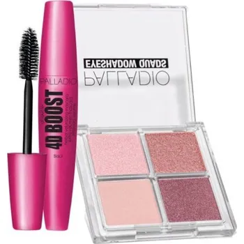 Kosmetická sada Palladio Vánoční Set - Řasenka černá + oční stíny Dárková sada