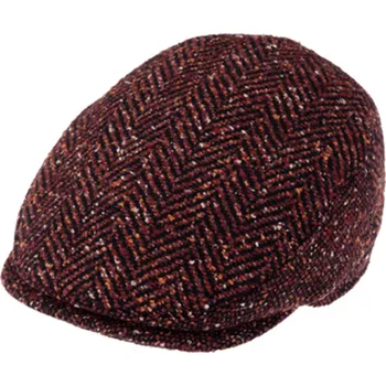 Čepice Fiebig - Headwear since 1903 Pánská zimní bekovka bordo rybí kost - Fiebig Velikost: 63 cm (XXL)