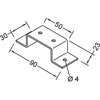 okap GUTMANN držák okapového svodu P2032, L=30 mm, holý hliník