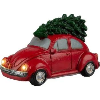 Vánoční dekorace Dekorační autíčko se stromečkem Design: autíčko brouk