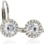 Zlatnictví Helios Bílé zlato náušnice s výrazným zirkonem