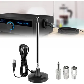 Televizní anténa UNIVERZÁLNÍ POKOJOVÁ ANTÉNA FM DAB RÁDIO TELESKOPICKÁ PRO ZESÍLENÍ SIGNÁLU