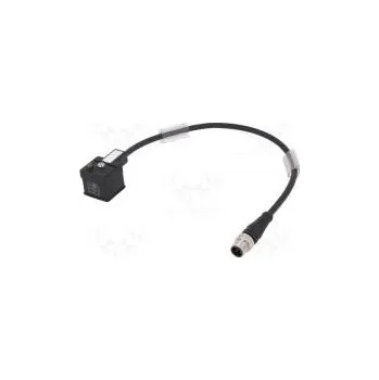 Kabel-adaptér M12 vidlice,DIN 43650 vidlice PIN 3 IP67 0,3m