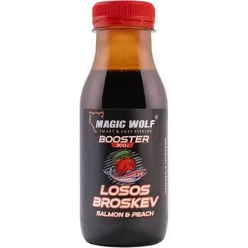 Návnadové aroma Magic Wolf - Booster 300g Příchuť: Losos/Broskev