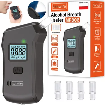 IP kamera Policejní Alkohol Tester Profesionální Digitální Domácí Alkoholtest Svítilna 5x Náustek