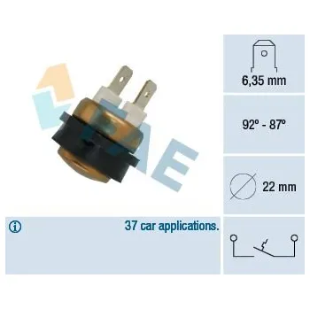 Ventilátor topení a klimatizace Teplotní spínač, větrák chladiče FAE 36070