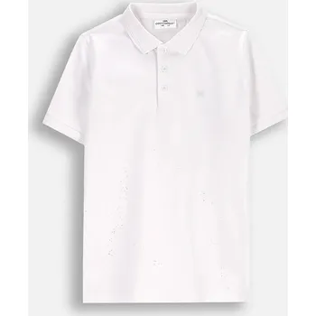 Chlapecké oblečení Dětská bavlněná polokošile Coccodrillo WC5143601BSB bílá 00X, vel. 110