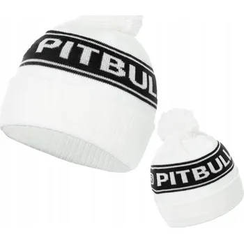 Čepice Pitbull zimní čepice beanie bílá, univerzální velikost