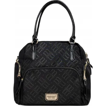 Kabelka Kabelka Monnari BAG5710-M20 z lakovaného materiálu, černá